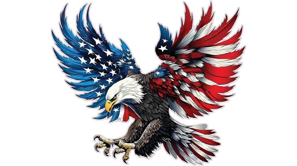 eagle flag vinyl sticker