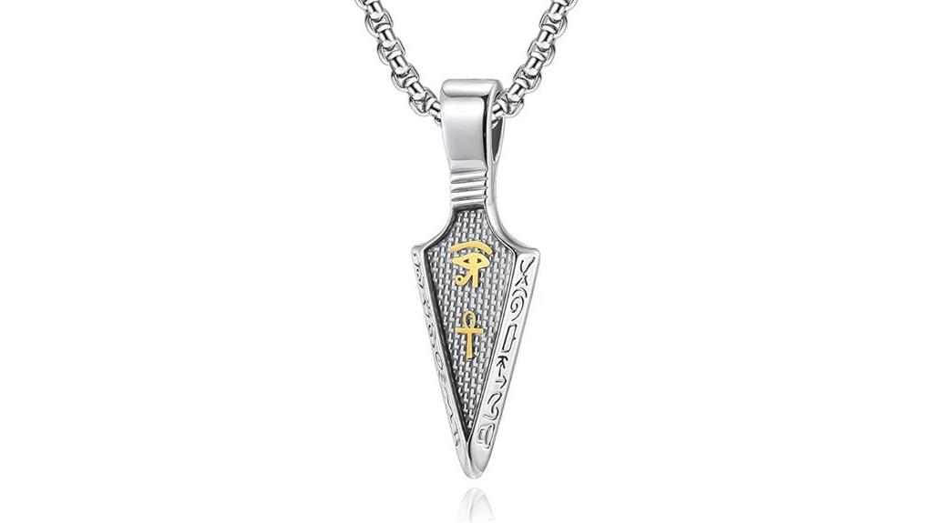 egyptian eye and ankh necklace