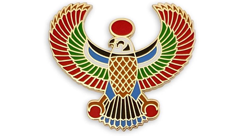 egyptian falcon lapel pin