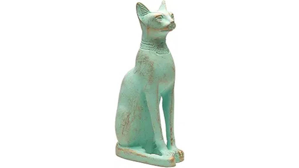 egyptian patina cat statue