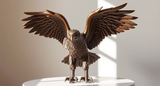 elegant bronze eagle sculptures