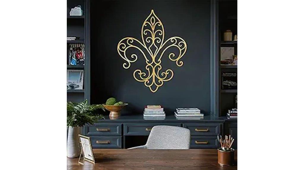 elegant fleur de lis wall decor
