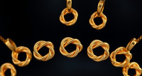elegant gold endless knot pendants
