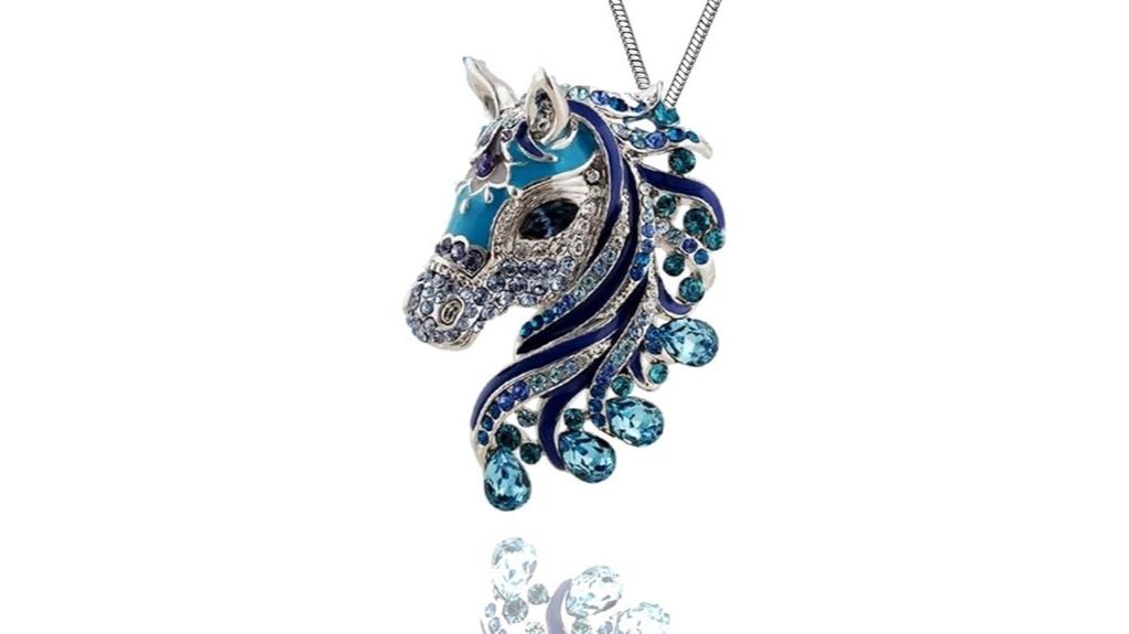 elegant horse pendant necklace
