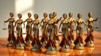 elegant lady justice figurines