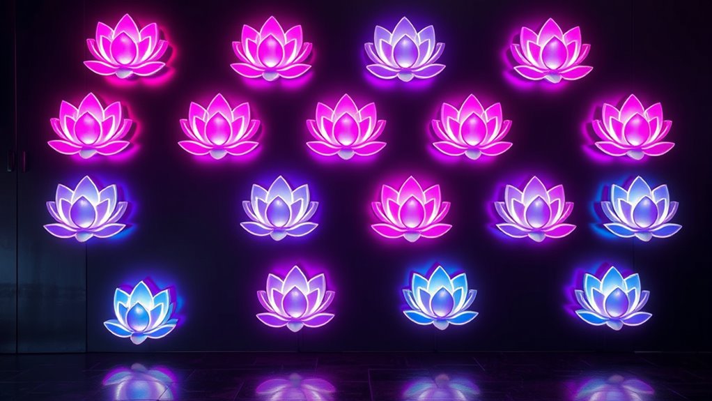 elegant lotus neon signs