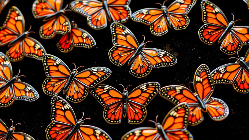 elegant monarch butterfly pins