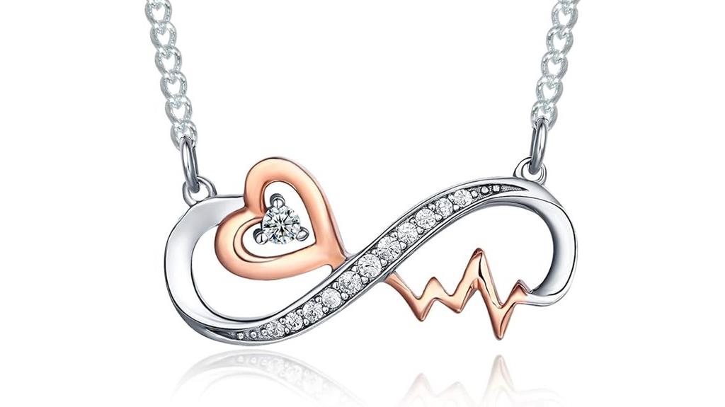 elegant silver heart jewelry