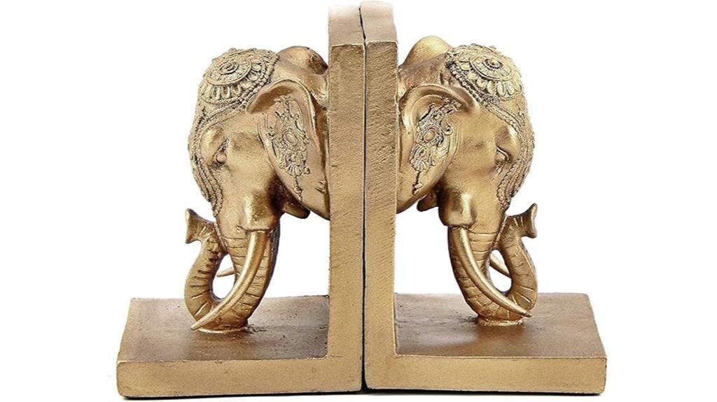 elephant head bookend decor