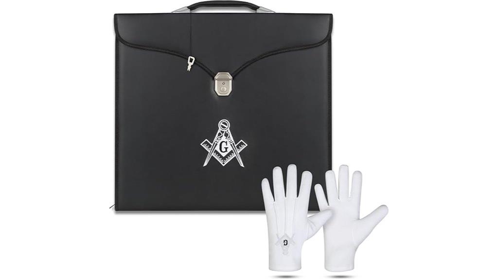 embroidered apron and gloves