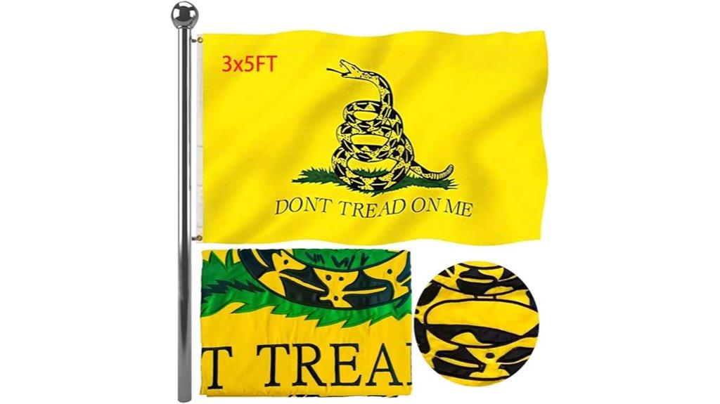 embroidered gadsden snake flag