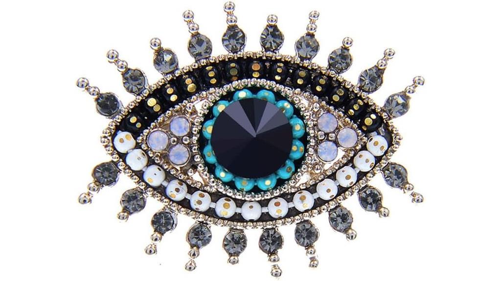 evil eye pearl pin