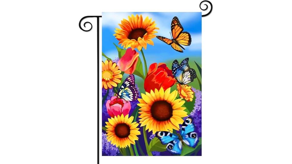 fall sunflower garden flag