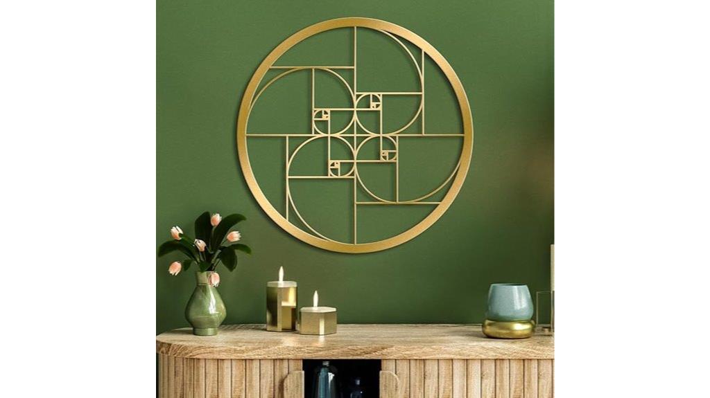 fibonacci spiral metal art