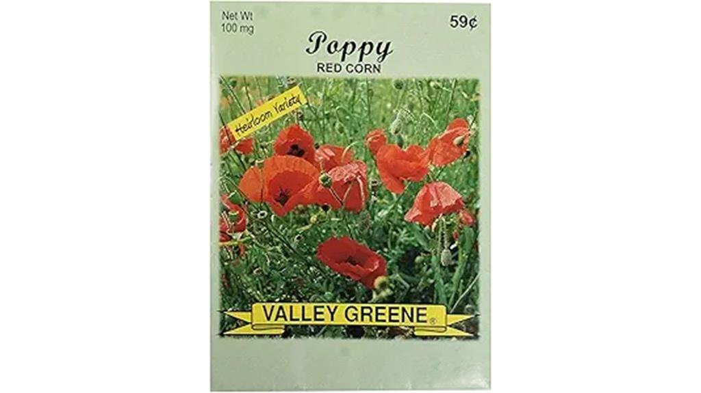 fifty red poppy seeds