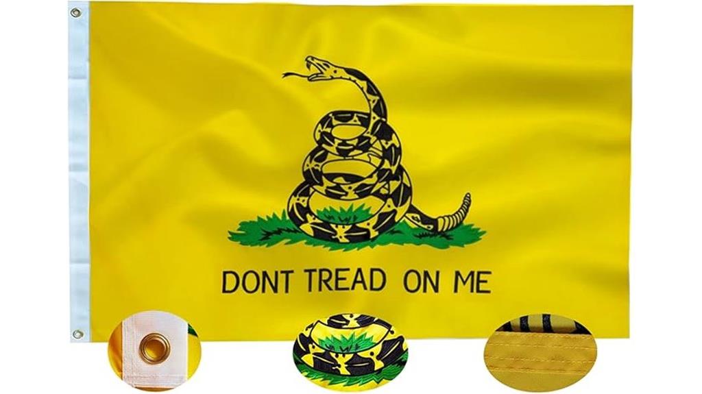 gadsden flag embroidered banner