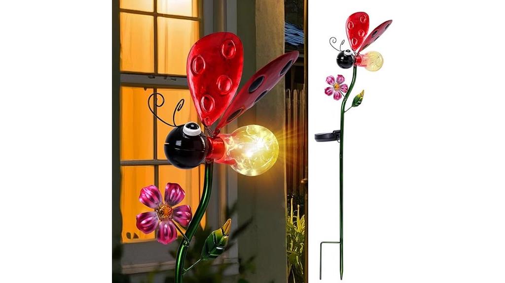 garden ladybug solar lights
