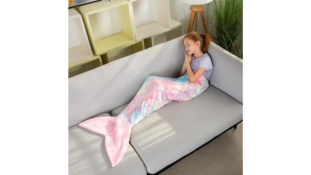 girls mermaid tail blanket