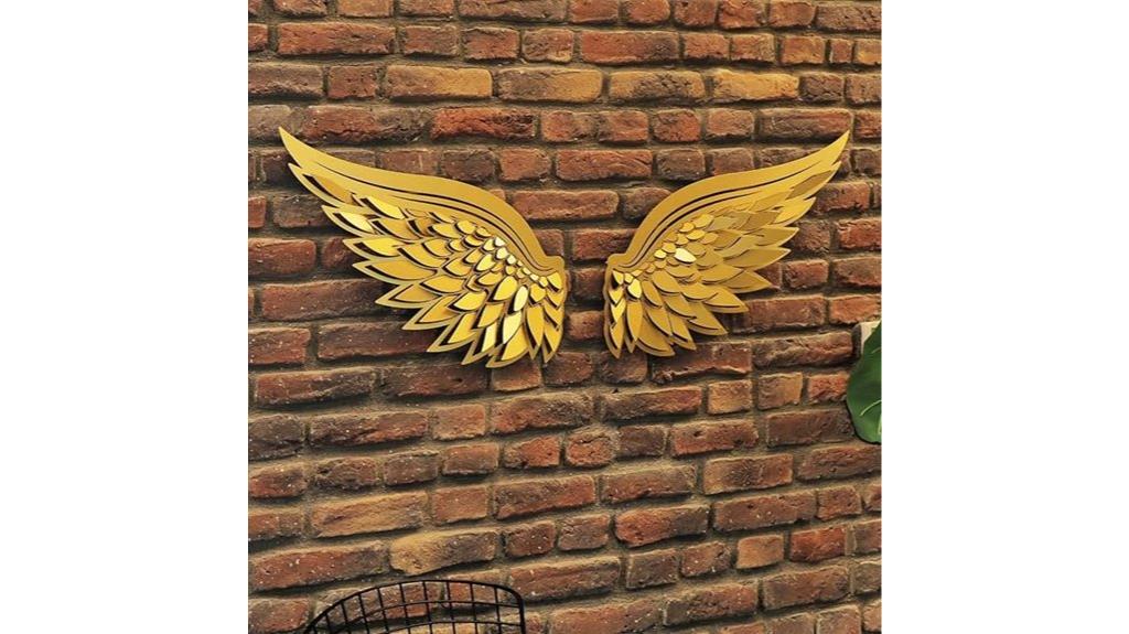 gold 3d angel wings