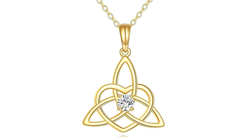 gold celtic knot necklace