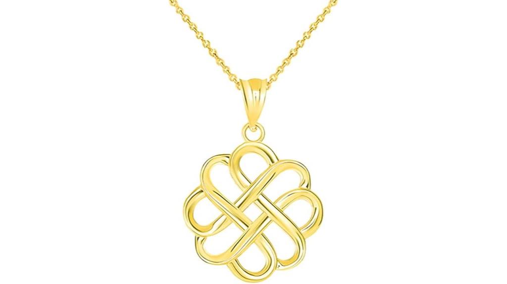 gold celtic knot pendant