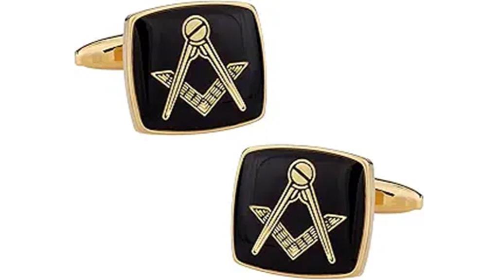 gold cufflinks with presentation box