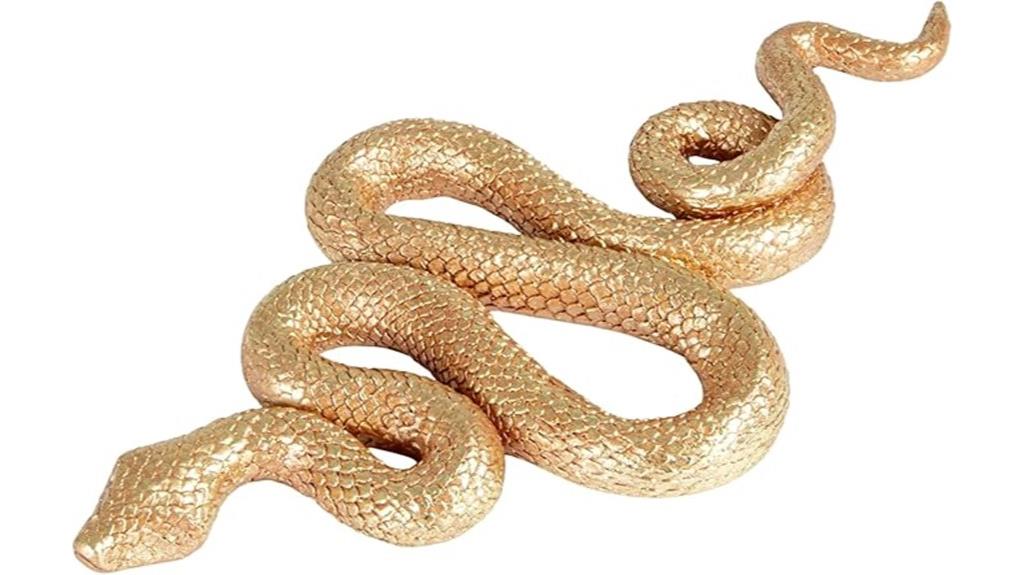 gold finish snake wall decor