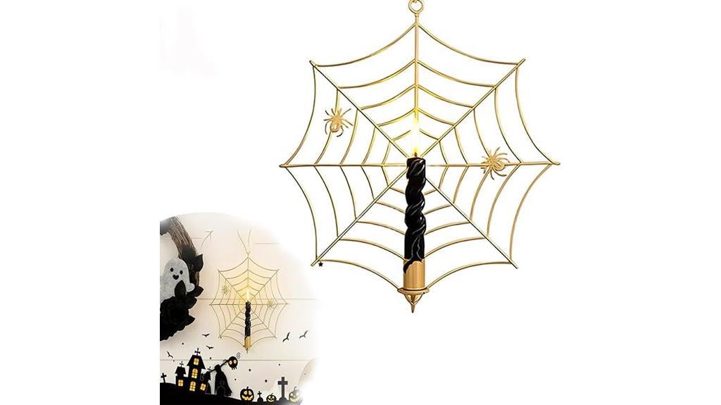 gold halloween candle decor