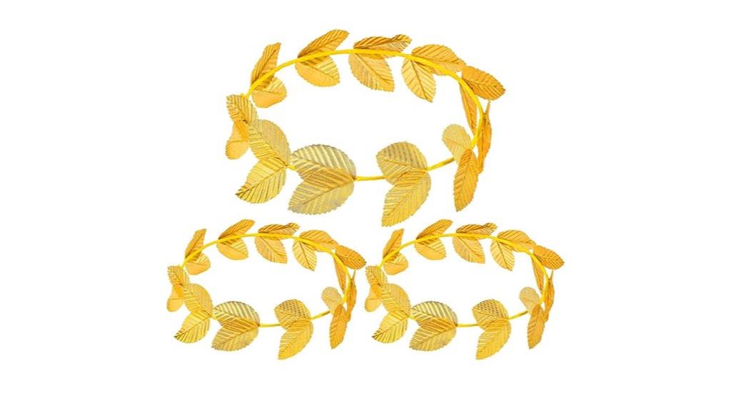 gold laurel crown set