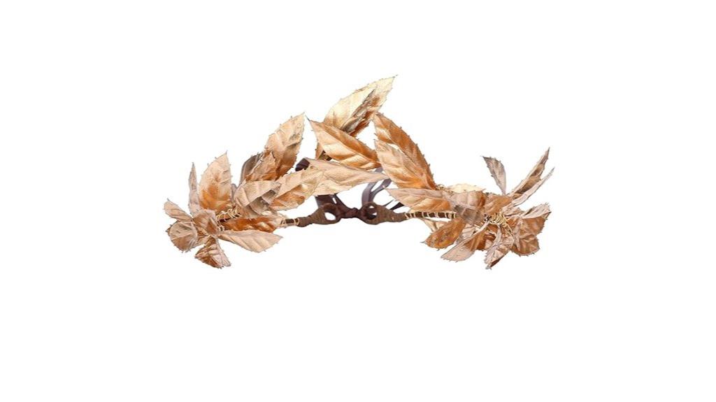 gold leaf crown headpiece