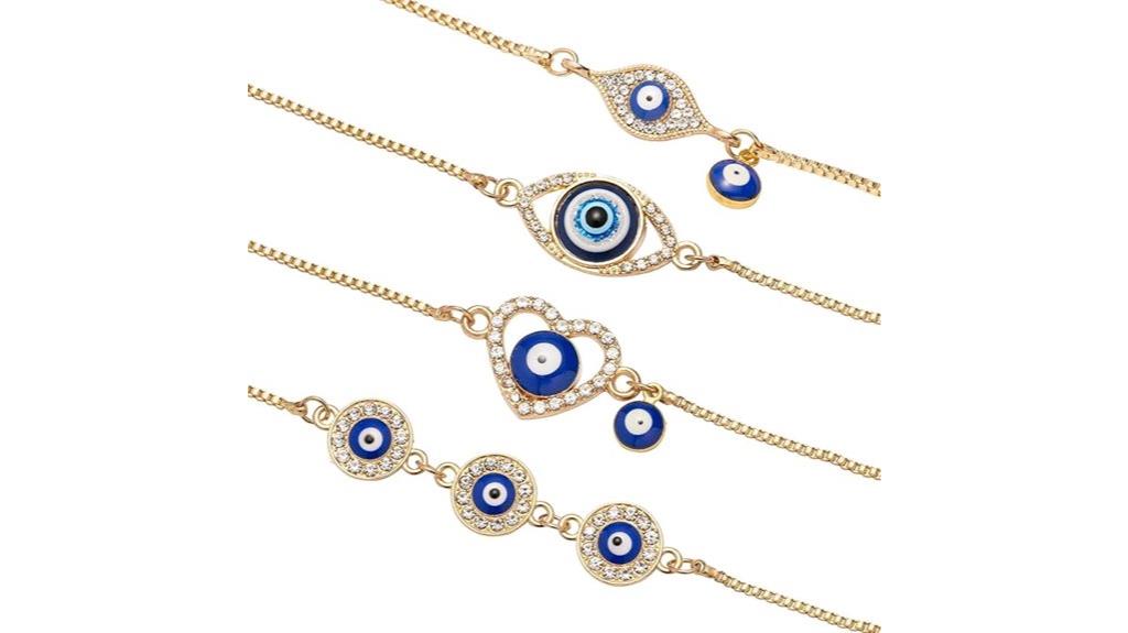 gold plated evil eye bracelets