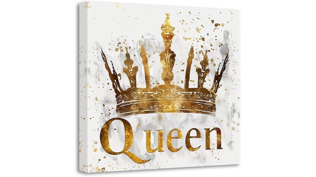gold queen canvas artwork