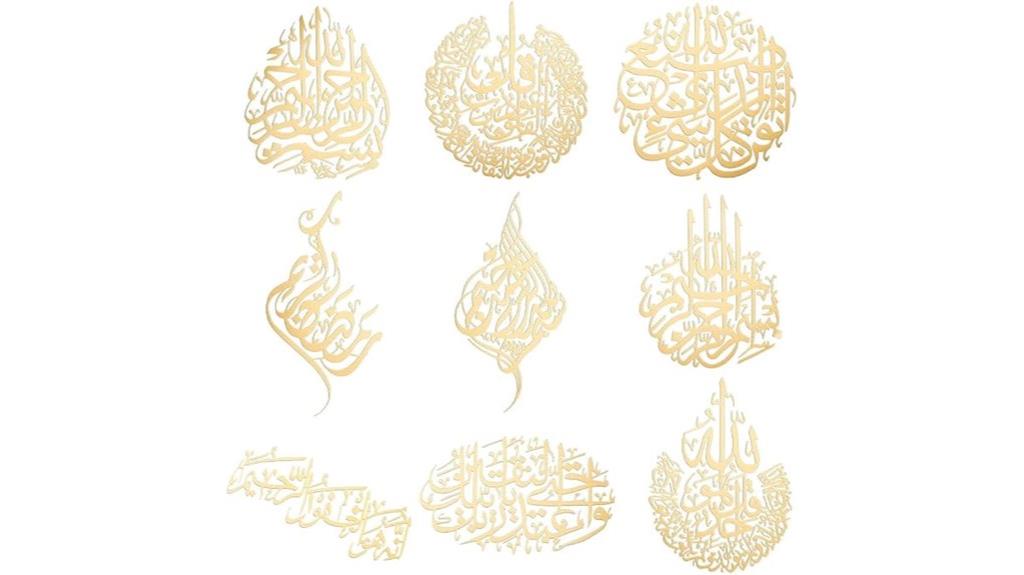 gold self adhesive religious stickers