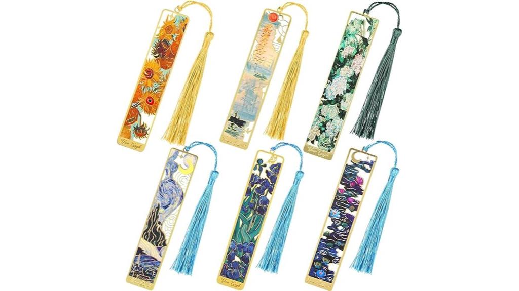 gold skeleton monet bookmarks