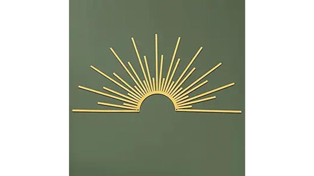 gold sun metal wall decor