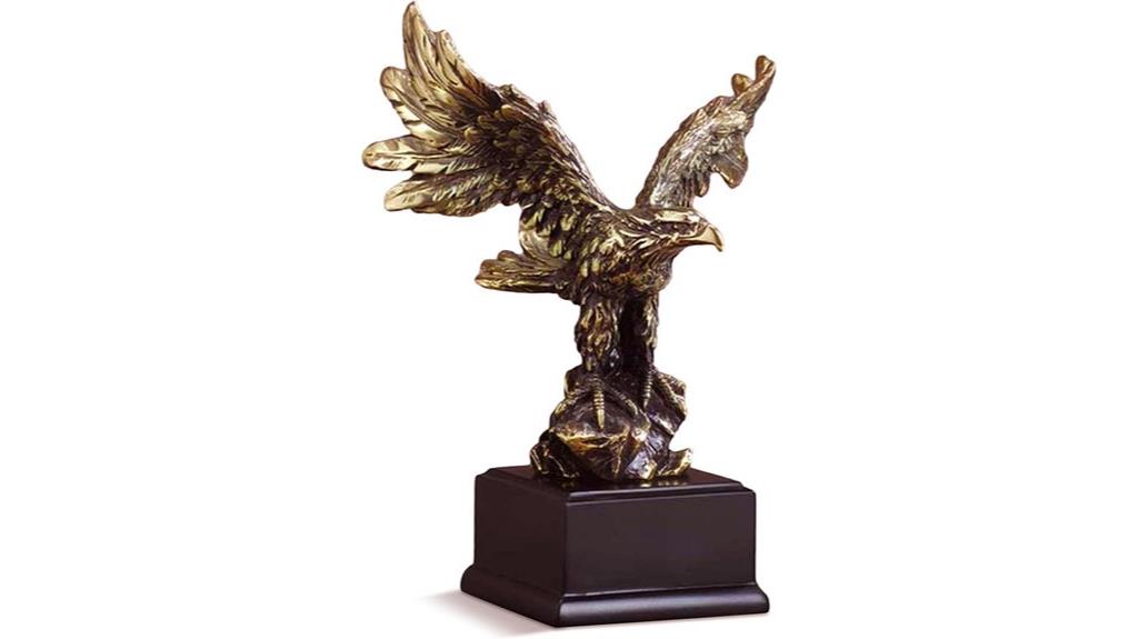 golden american eagle statue