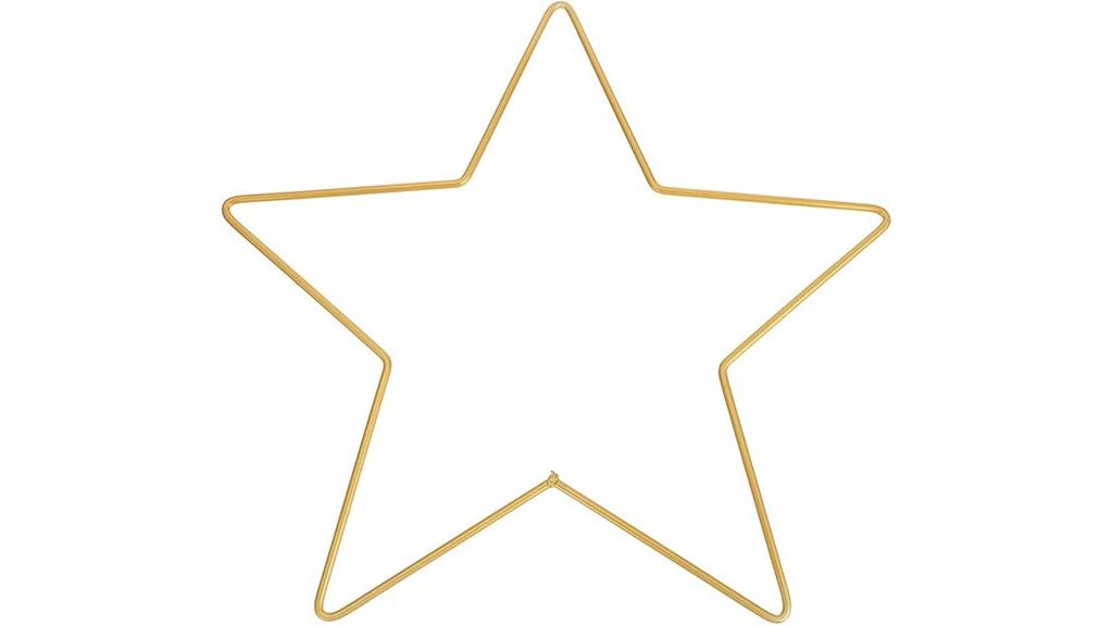 golden metal pentagram wall art