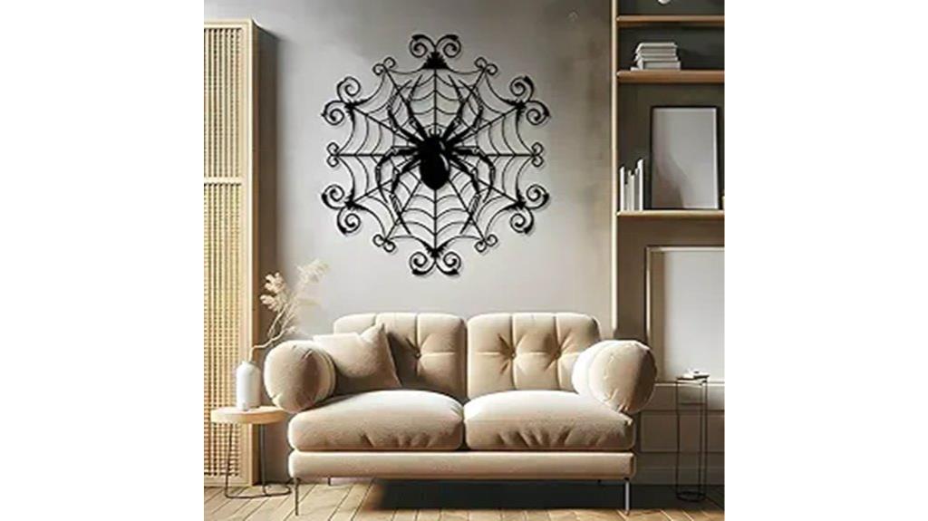 gothic metal spider decor