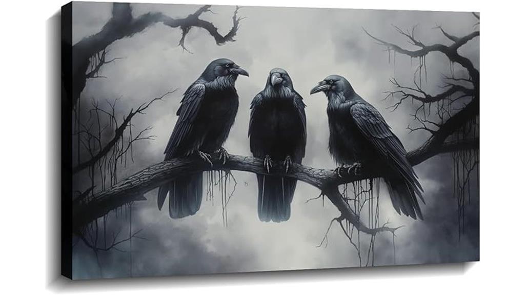 gothic raven forest art