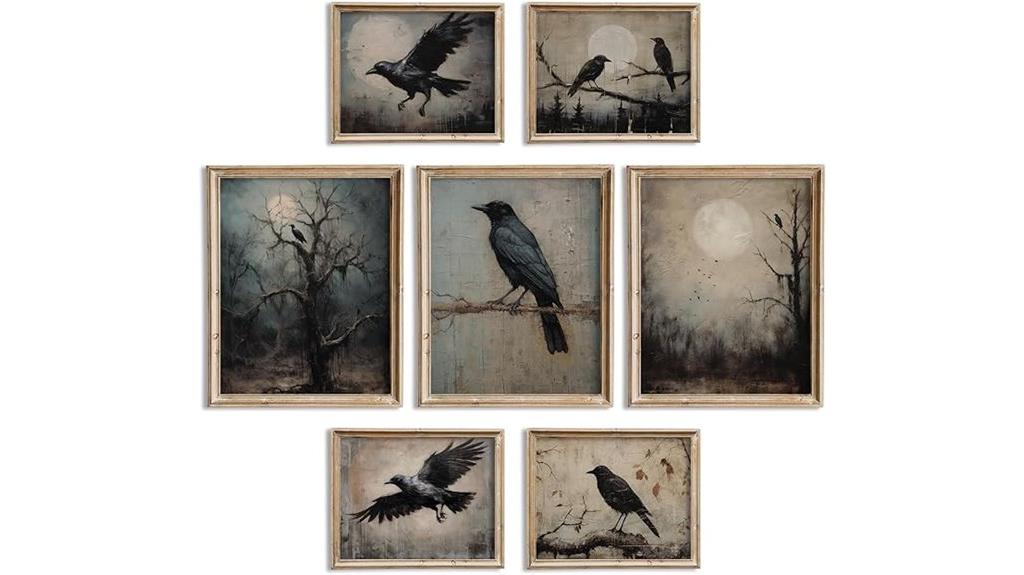 gothic raven wall art