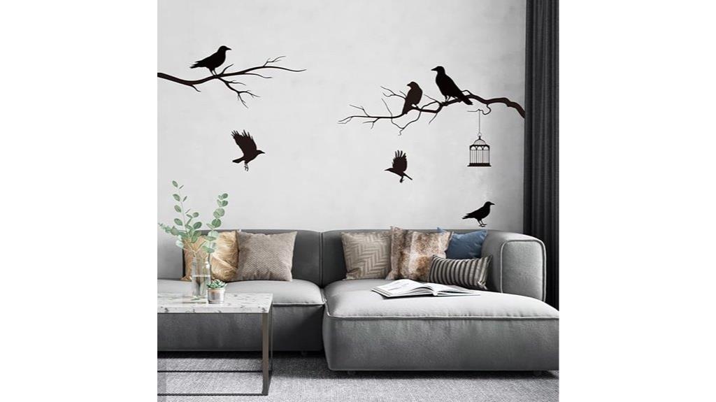 gothic raven wall decal