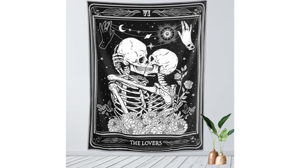 gothic skull tapestry