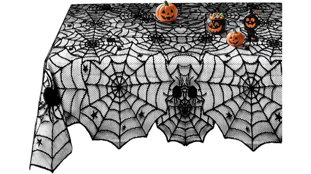gothic spider web tablecloth