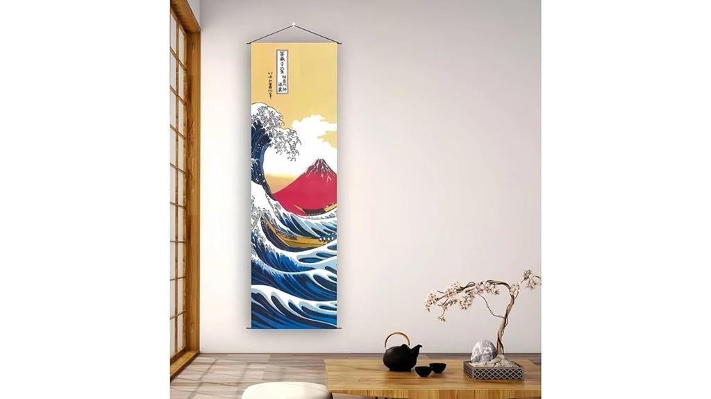 great wave japanese scroll