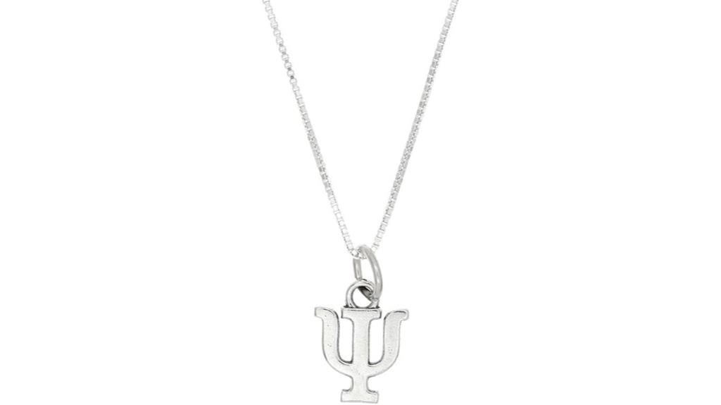 greek silver letter necklace