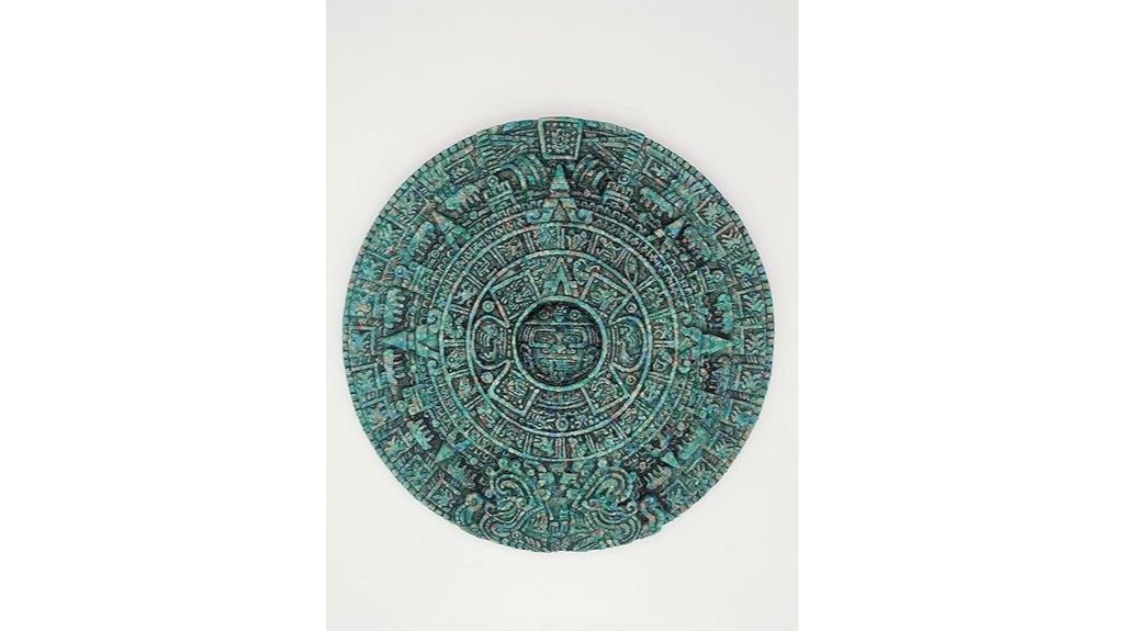green malachite aztec figurine