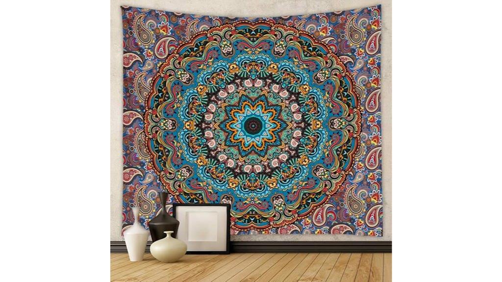 green mandala tapestry decor