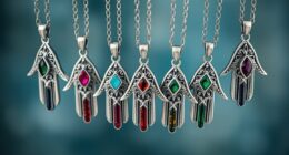 hamsa gemstone necklace collection