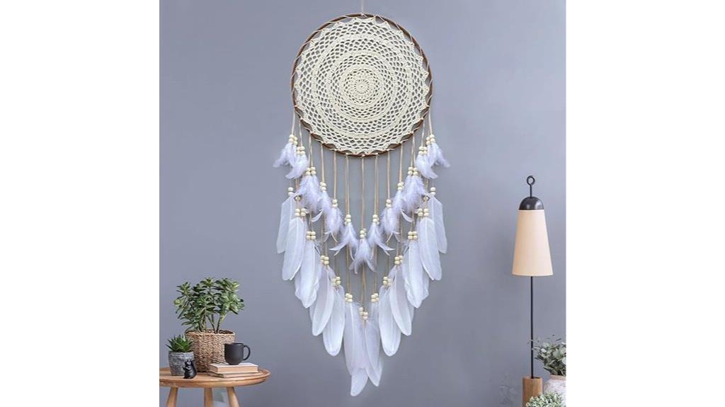 handmade white dream catcher