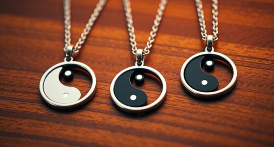 harmonious yin yang necklace sets